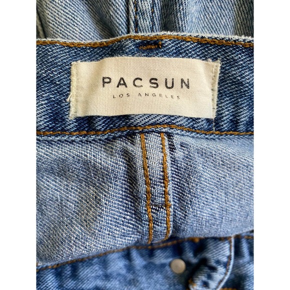 Pacsun High Rise Distressed Patch Work Girlfriend Jeans 29 - Picture 6 of 12